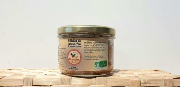 Rillettes de poulet piment d'Espelette