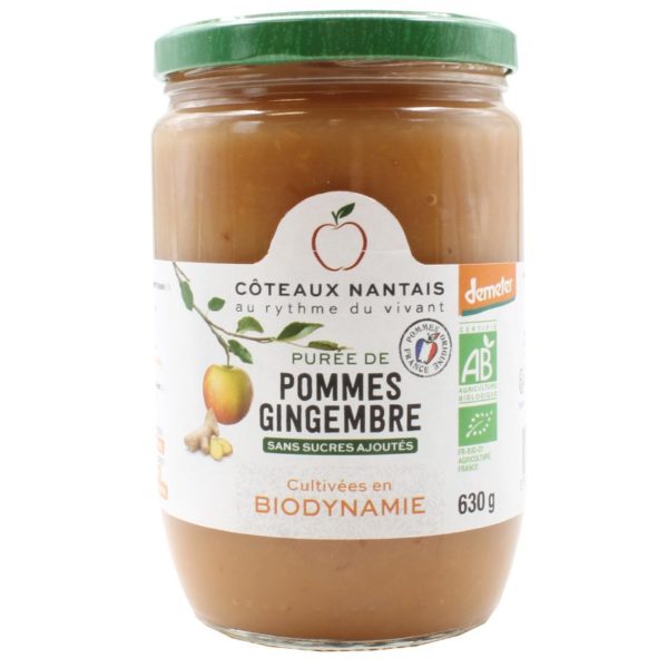 Purée pomme gingembre biodynamie